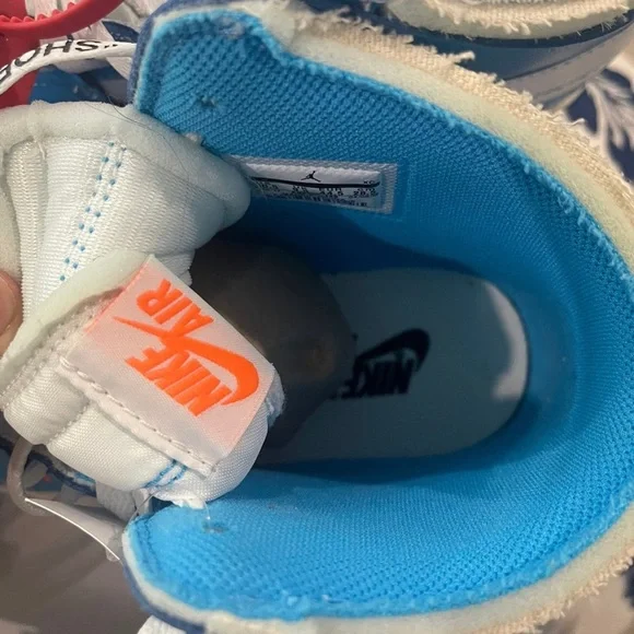 Off White UNC 1’s size 10.5. PREOWNED. IN EXCELLENT CONDITION! - Picture 6 of 12